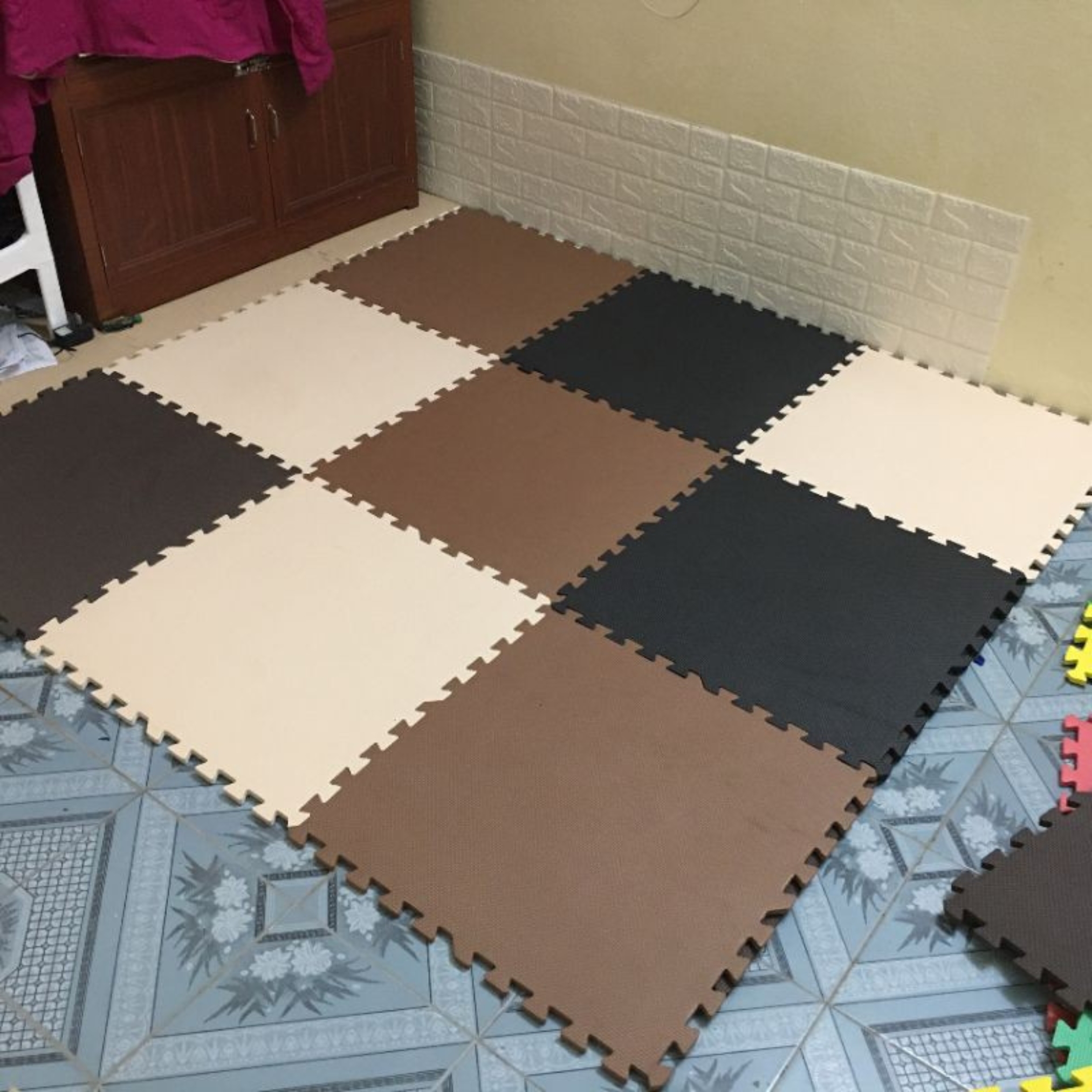 Thảm Xốp Ghép Sàn Phòng Khách